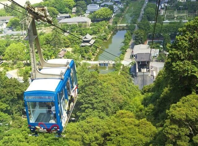 岩国城ロープウェイで市内を一望!!駐車場や料金や割引券、 所要時間を紹介