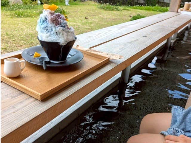 晴ル音【周南市足湯カフェ】湯野温泉の足湯とスイーツで癒しのひとときを